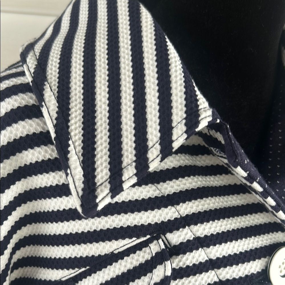 Cabi harbor jacket Blue and White Striped Jacket  E - Picture 6 of 9